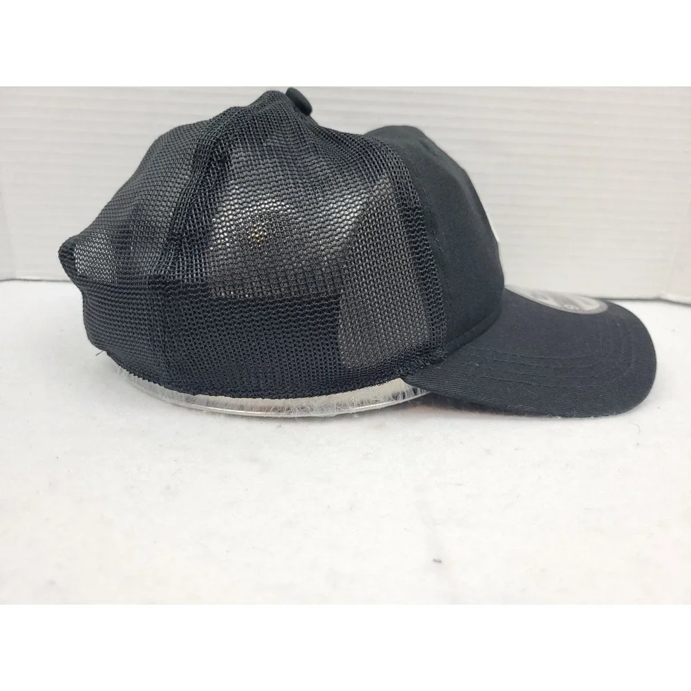 NWT New Era 9Twenty Golf Black‎ Trucker Strapback Logo Patch OSFM Hat Cap